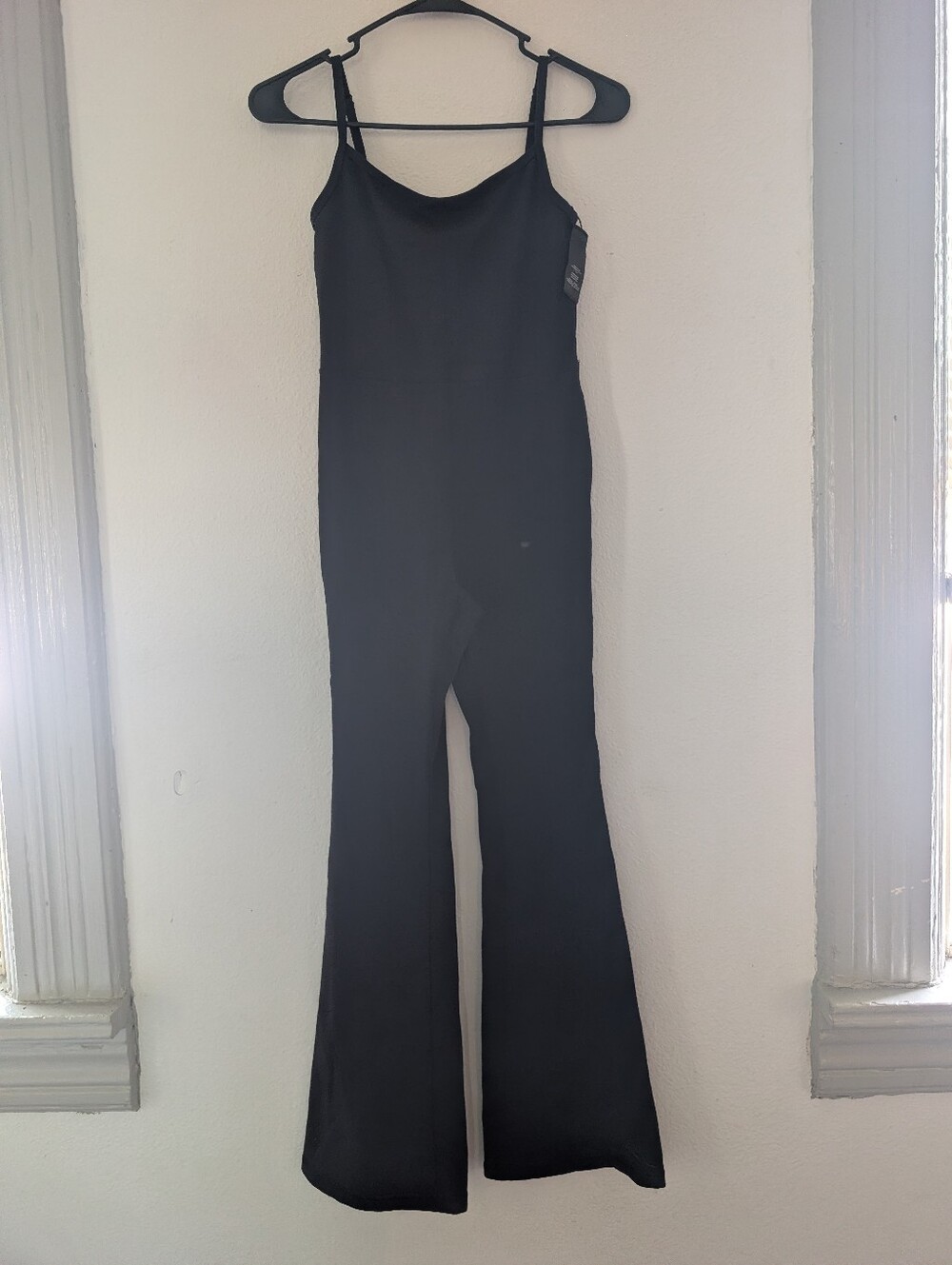 Wilfred Black Satin Spaghetti-Strap Jumpsuit